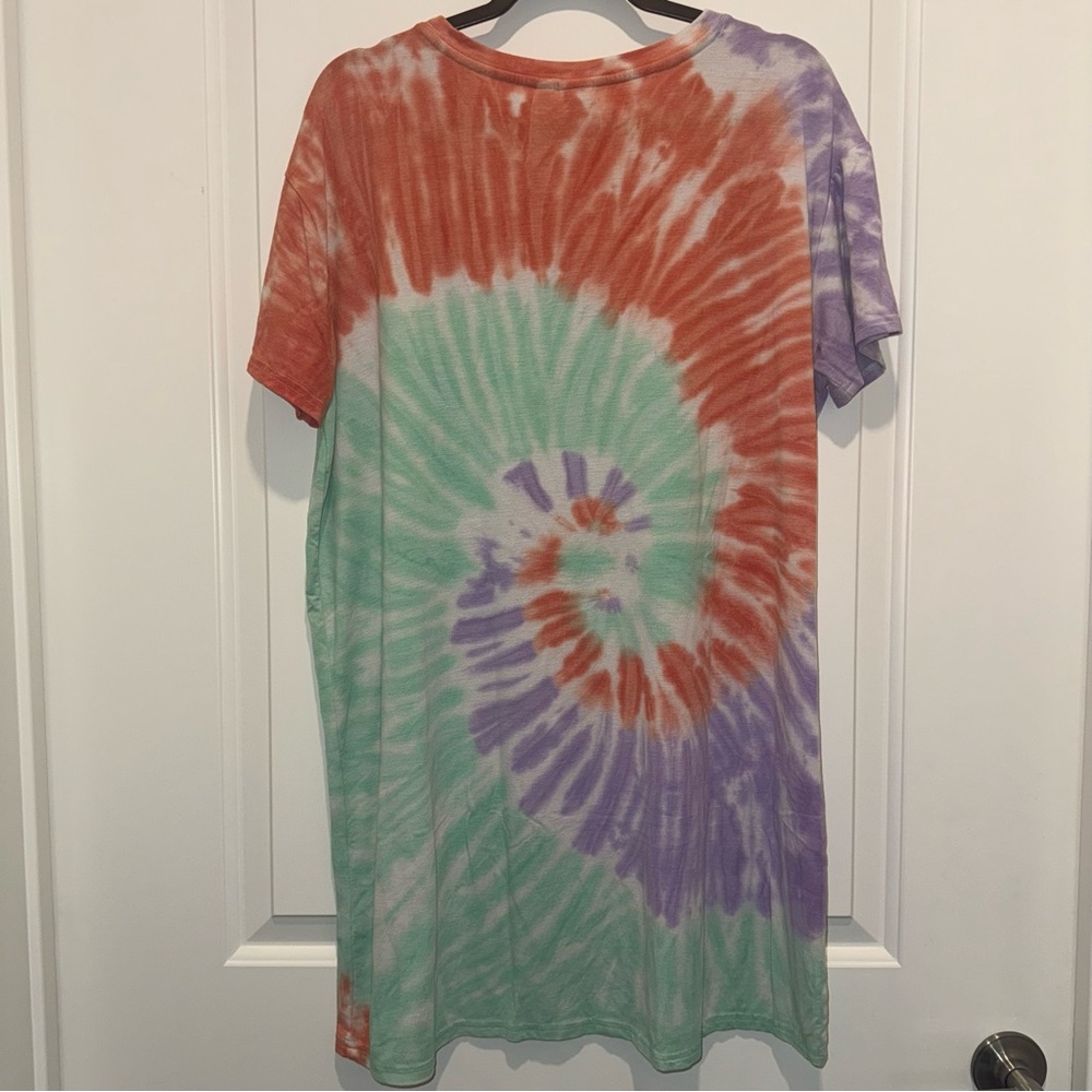 BP. Oversized Tie-Dye T-Shirt Dress - Picture 2 of 3